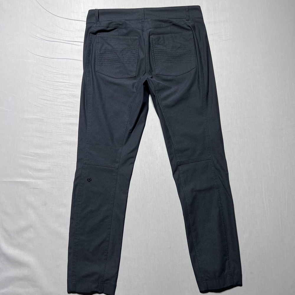 Lululemon Bust A Move Moto Skinny‎ Pants Womens Black Tech Utility Zip 29x26 - Picture 2 of 15
